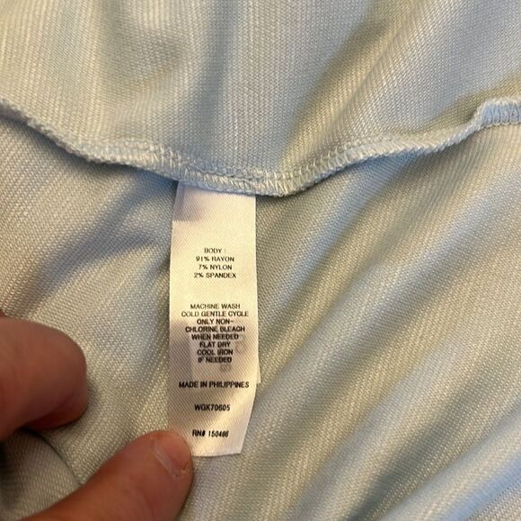 41 Hawthorn robin egg blue sleeveless tie back casual dress Size L New - Picture 10 of 10